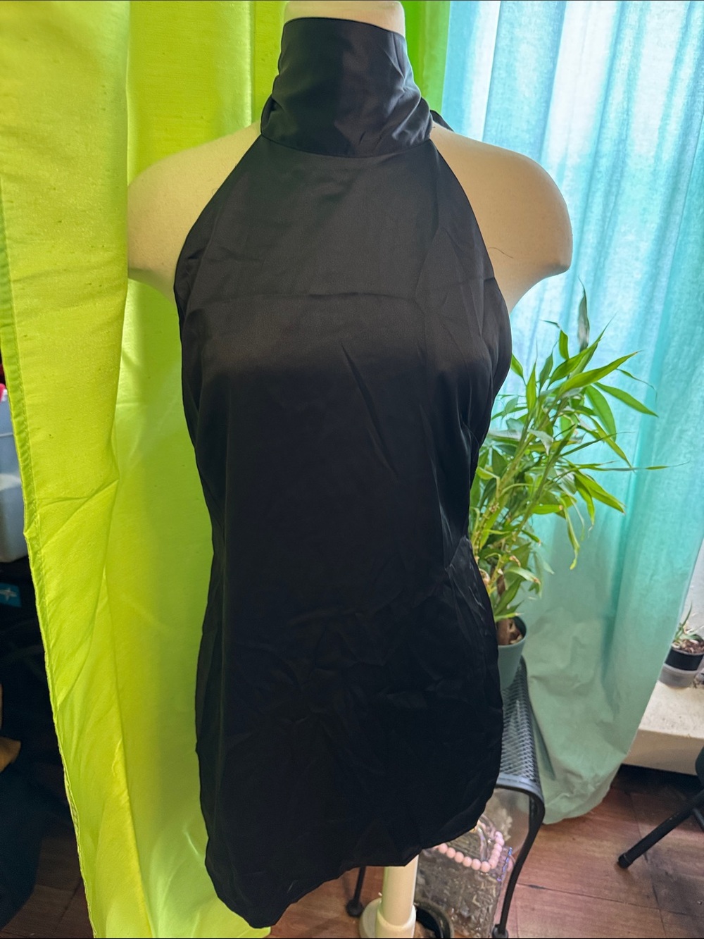 Black Halter Neck Women’s Top